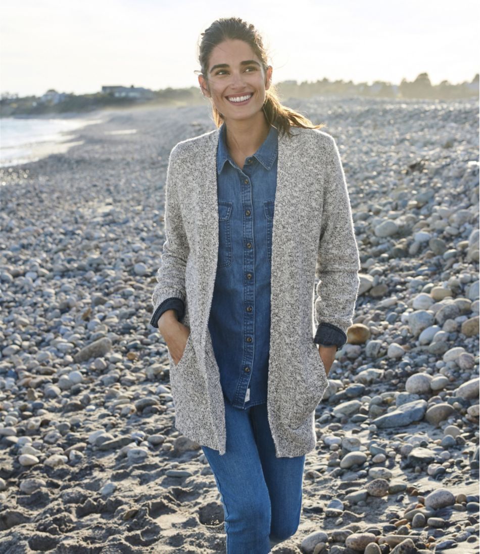 Women's Cotton Ragg Sweater, Open Cardigan - L.L.Bean Recommended