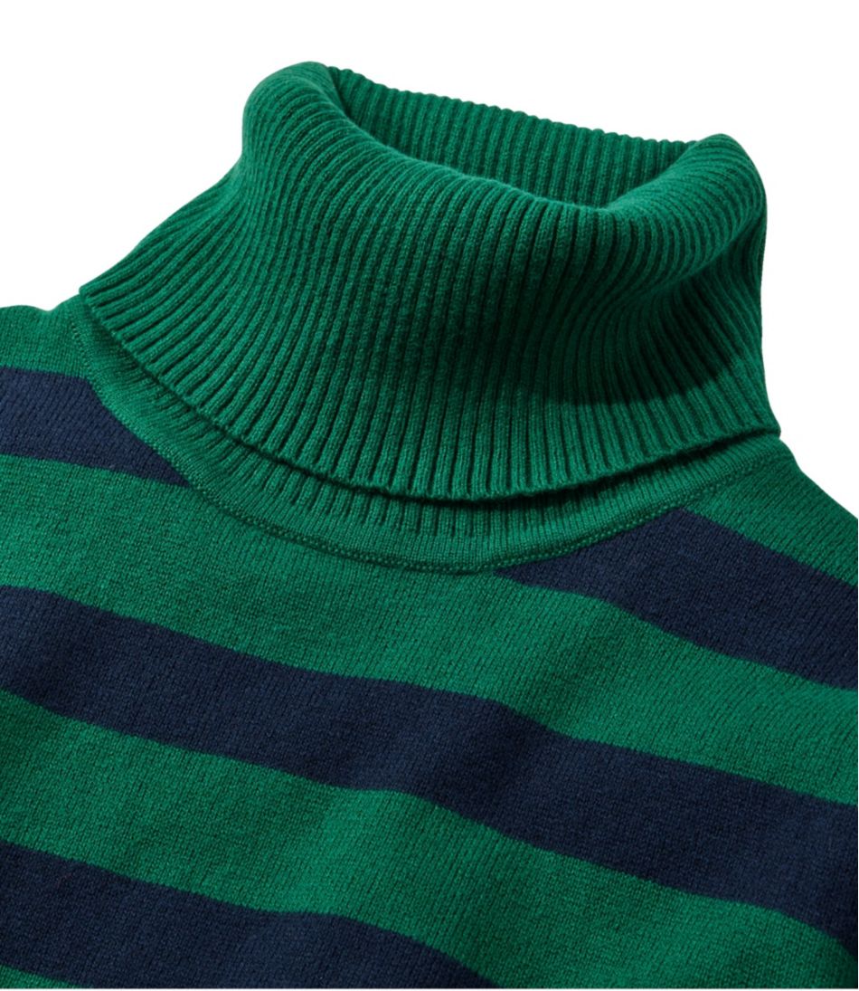 Women's Cotton/Cashmere Sweater, Turtleneck Stripe - L.L.Bean Customer Favorite
