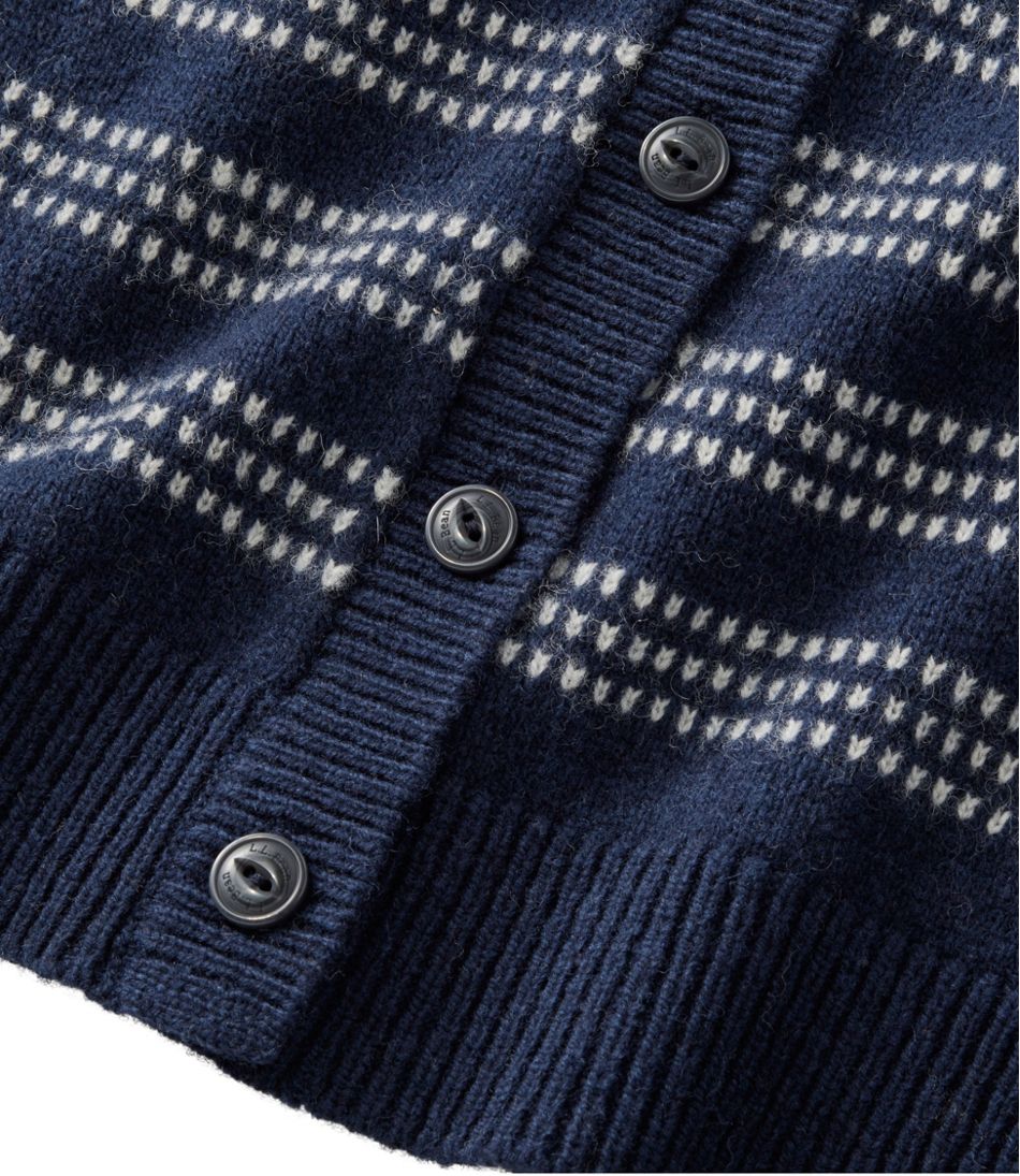 Women's Bean's Classic Ragg Wool Sweater, Button-Front Cardigan Novelty - L.L.Bean Trending