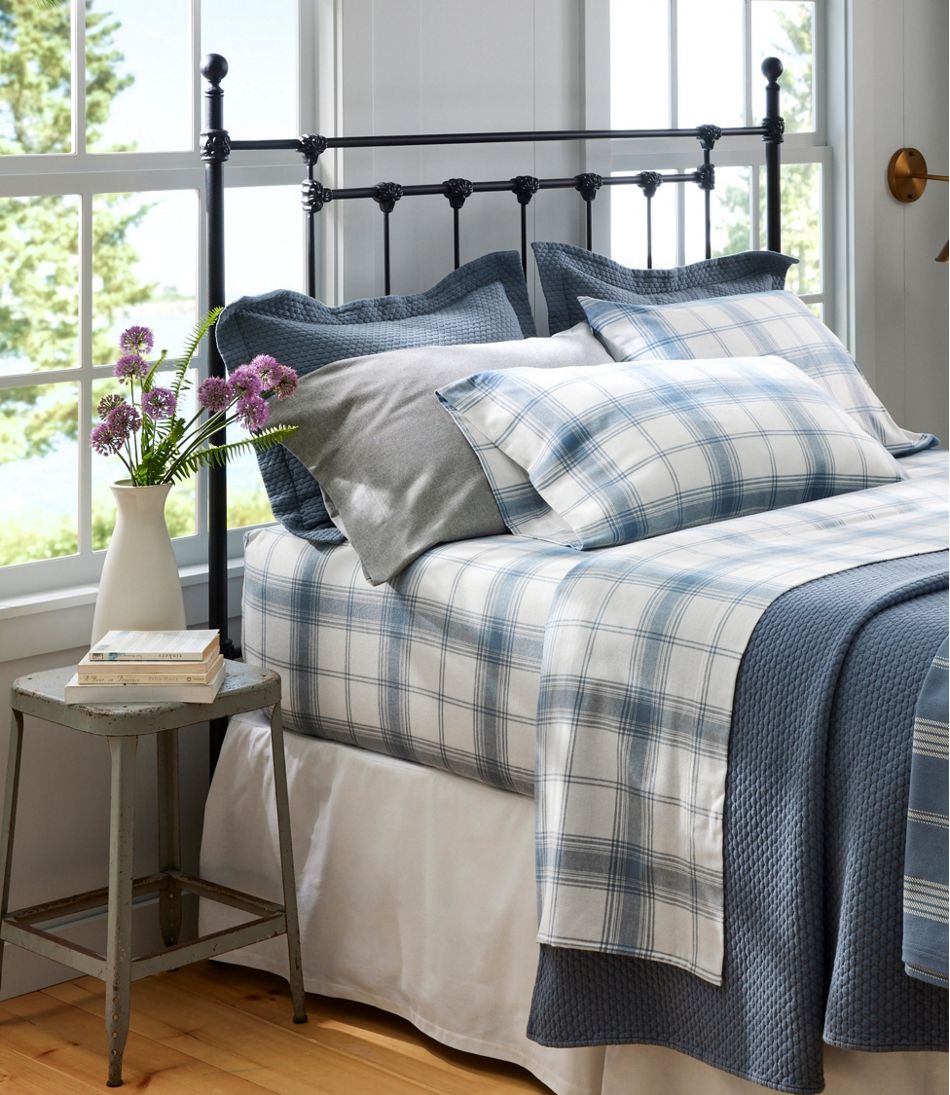 Organic Flannel Sheet Collection, Plaid - L.L.Bean Latest