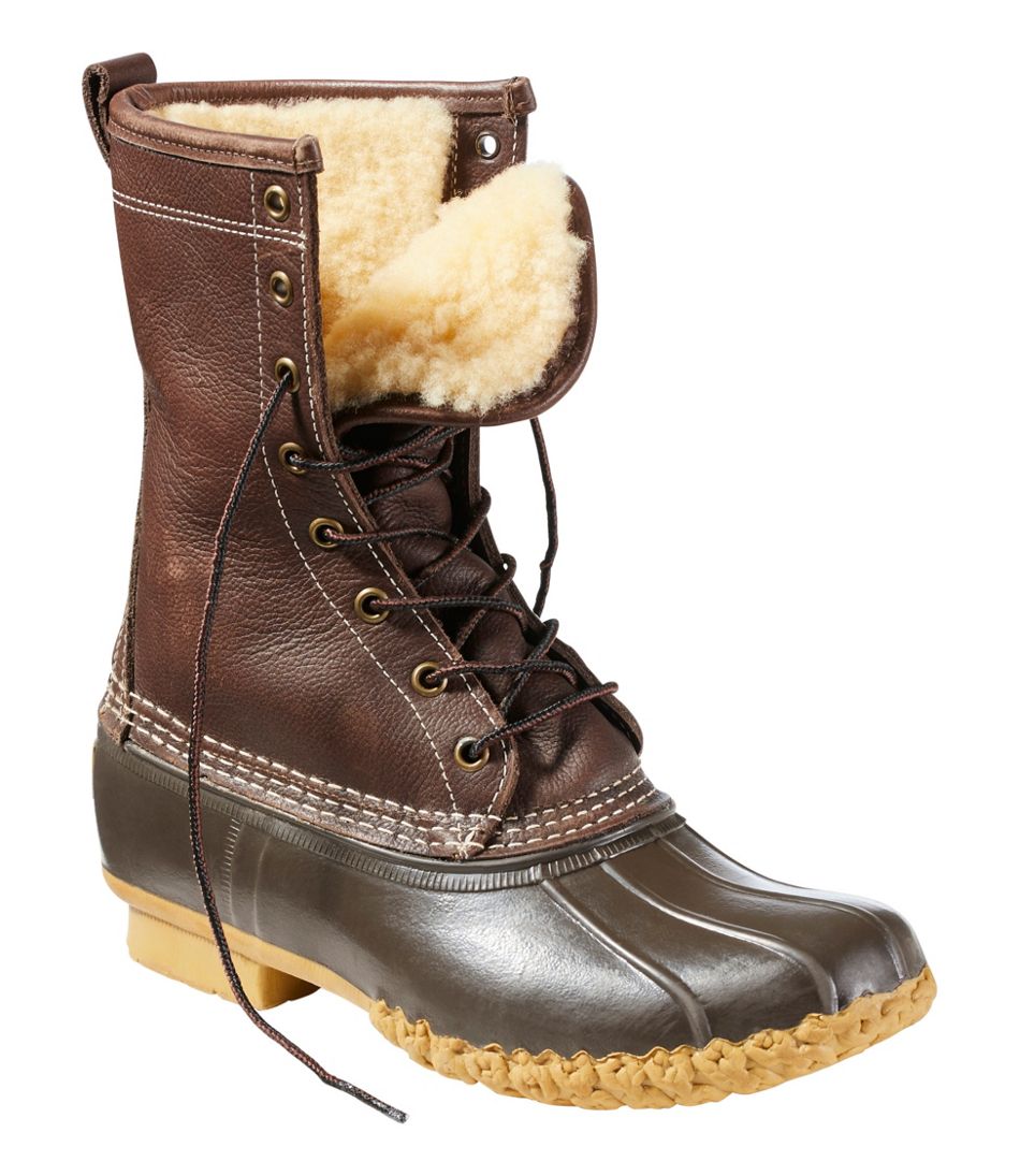 Women's Shearling Lined Bean Boots, 10 Inch - L.L.Bean Featured