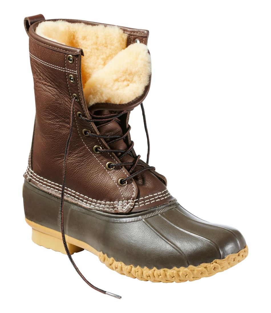 Men's Bean Boots, 10" Shearling-Lined - L.L.Bean New
