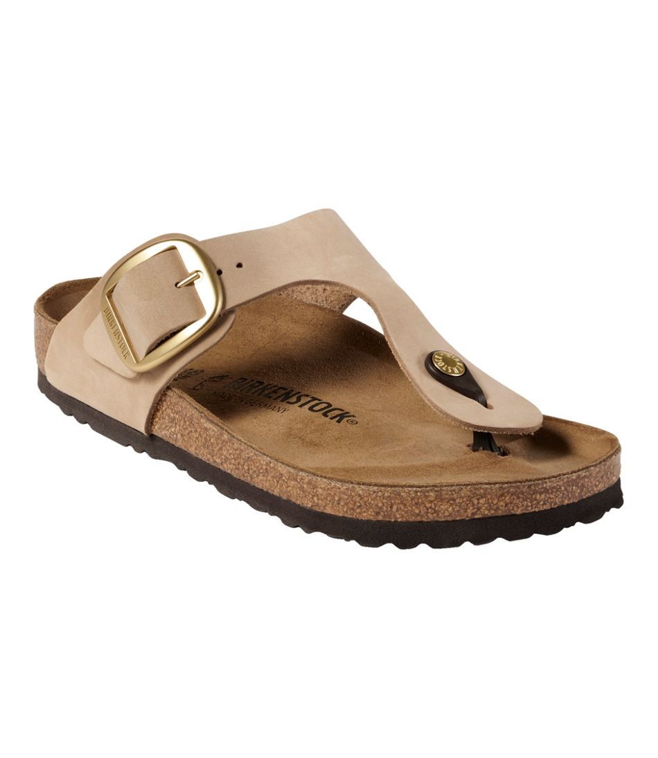 Women's Birkenstock Big Buckle Gizeh Sandals, Nubuck - L.L.Bean Featured