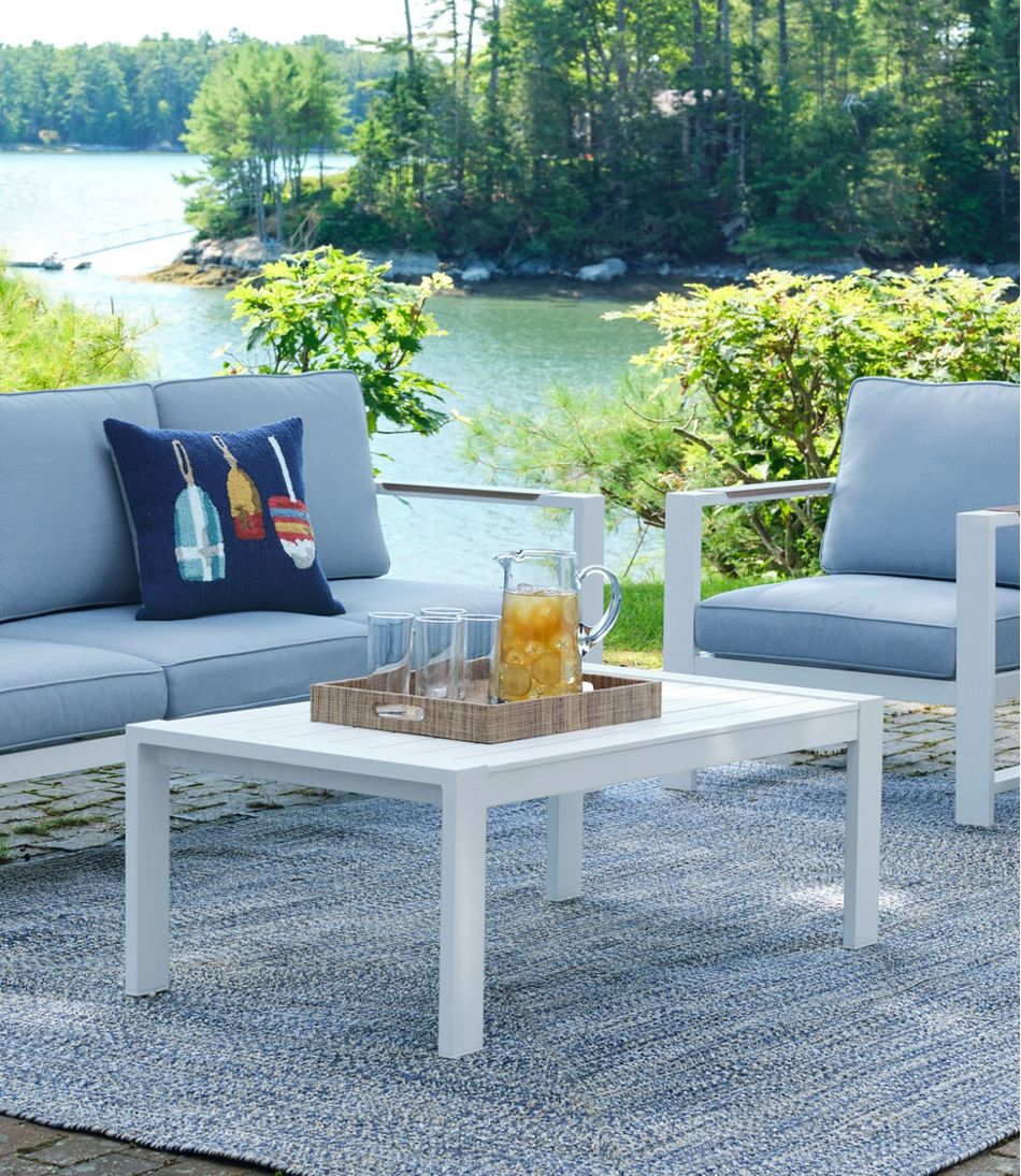 White Aluminum Deep Seating Coffee Table - L.L.Bean Recommended
