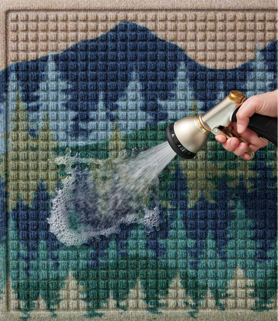Printed Recycled Waterhog Doormat, Pine Trees - L.L.Bean Everyday