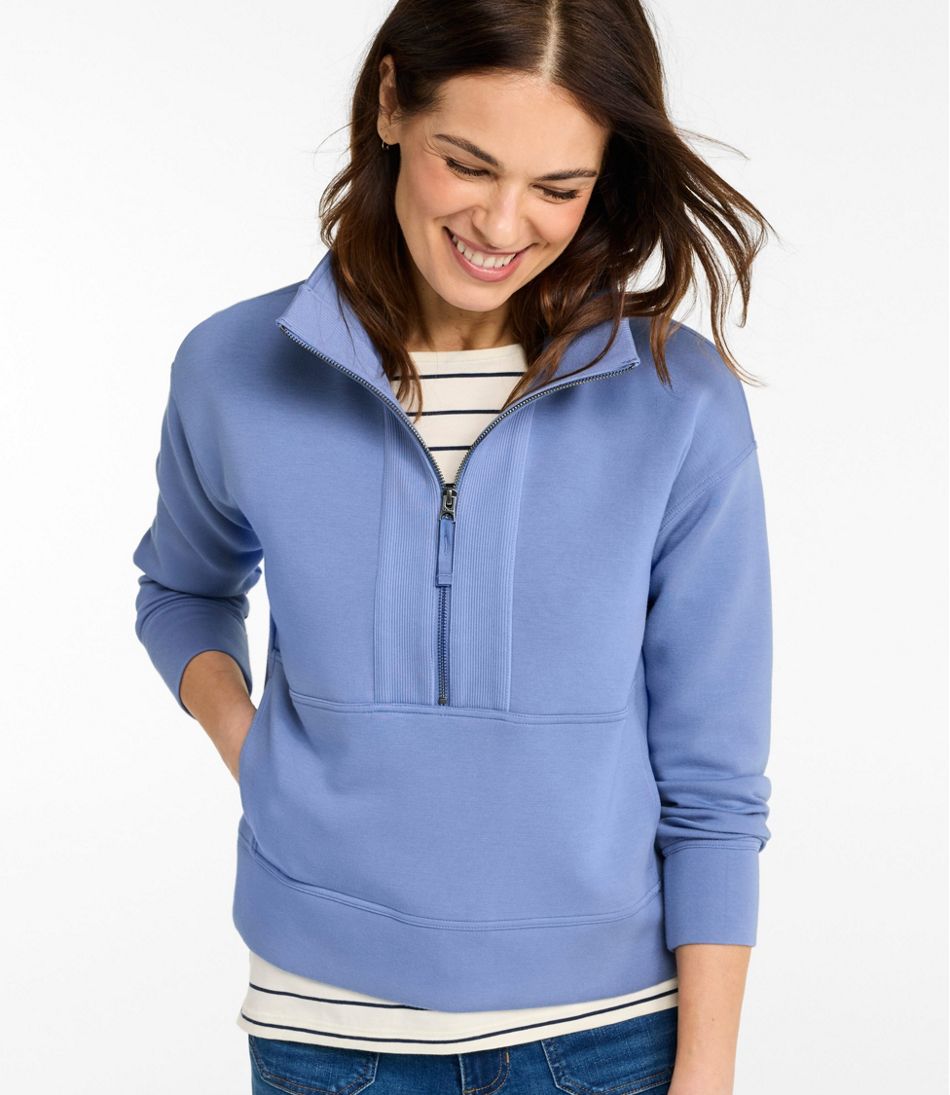 Women's L.L.Bean CloudSoft Top, Half-Zip Pullover - L.L.Bean New