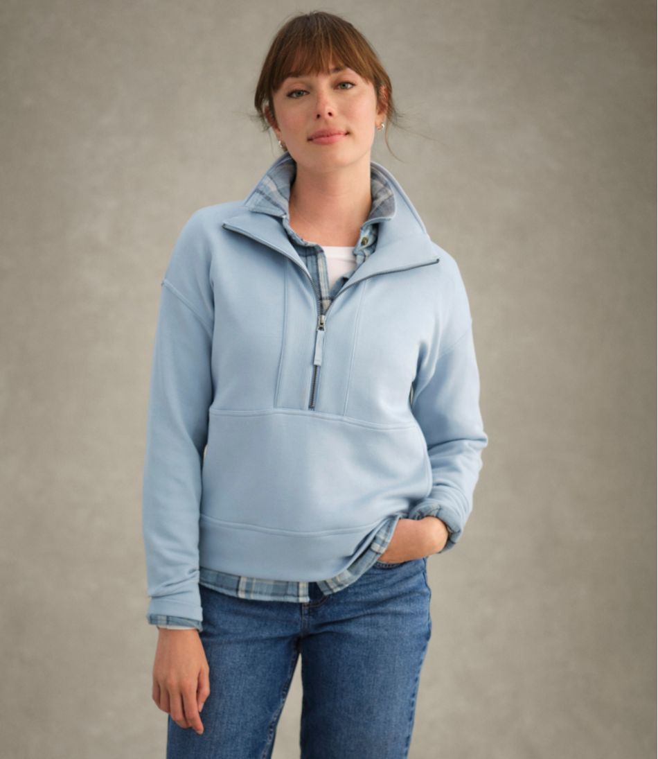 Women's L.L.Bean CloudSoft Top, Half-Zip Pullover - L.L.Bean New
