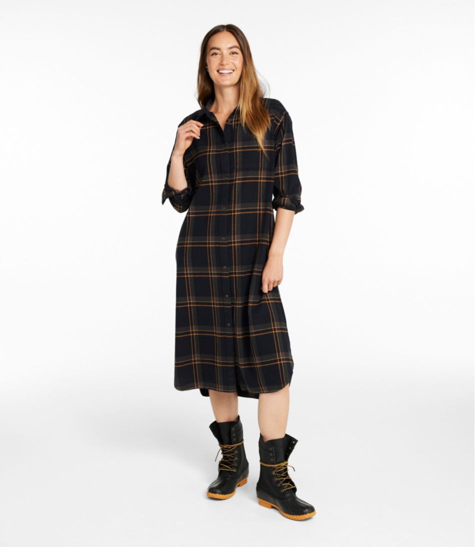 Women's Signature Camp Flannel Midi Dress - L.L.Bean Popular