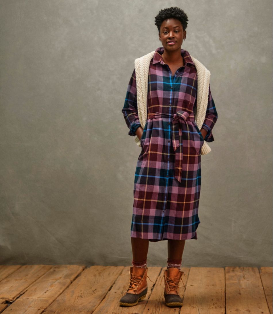 Women's Signature Camp Flannel Midi Dress - L.L.Bean Popular