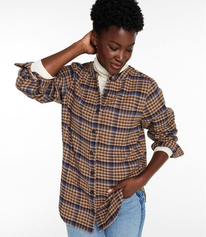 Women's Signature 1933 Collarless Chamois Tunic, Plaid - L.L.Bean Exclusive