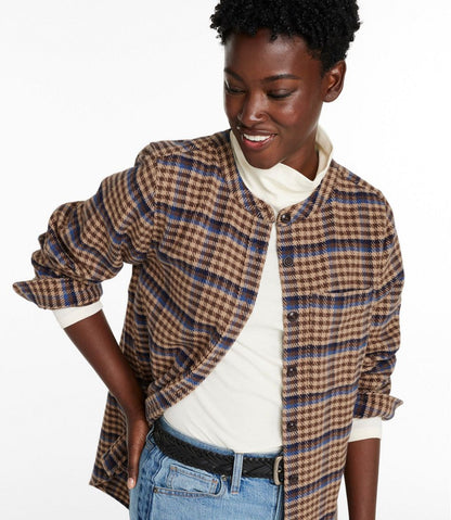 Women's Signature 1933 Collarless Chamois Tunic, Plaid - L.L.Bean Exclusive