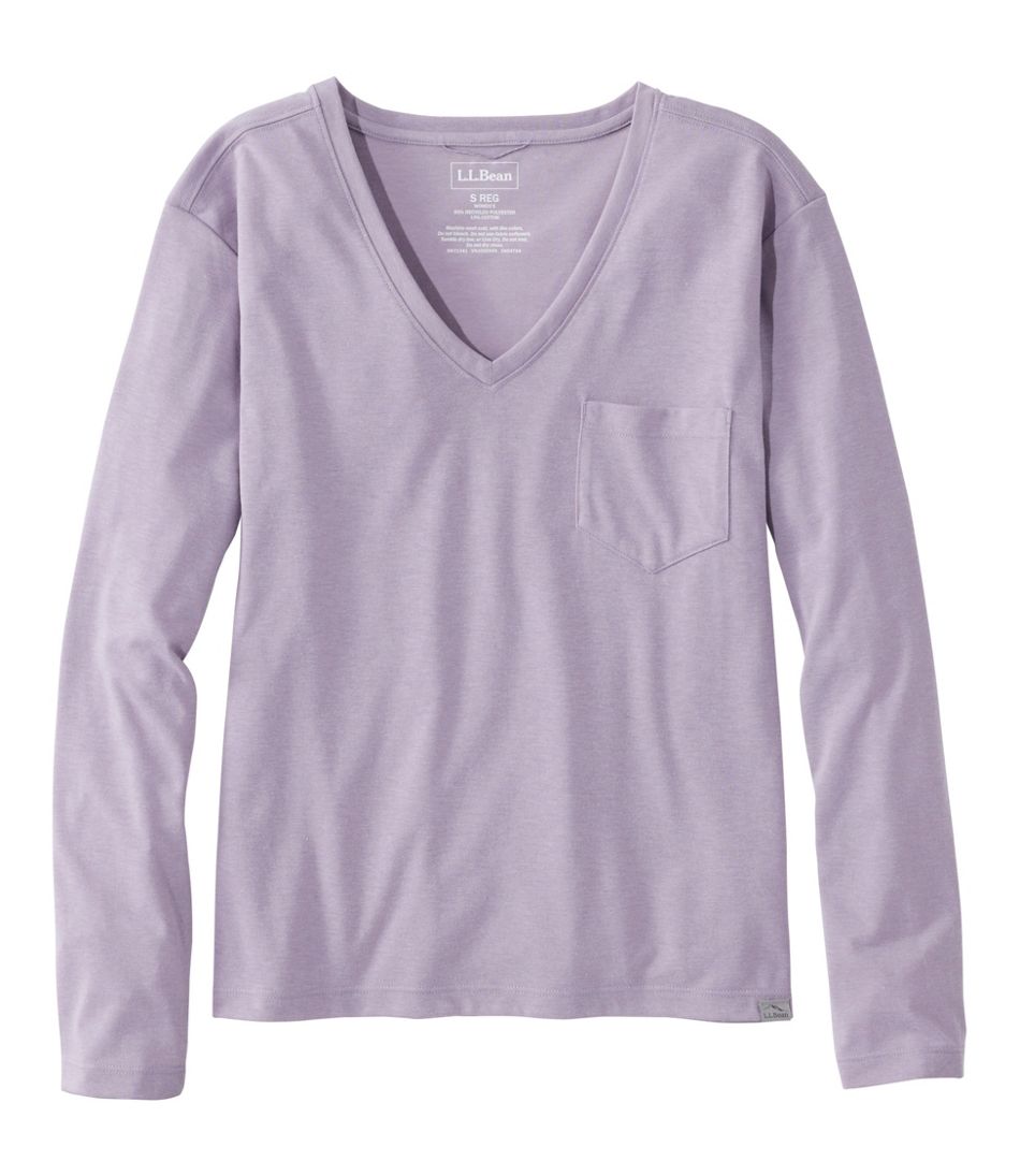 Women's Vista Camp V-Neck Pocket Tee, Long-Sleeve - L.L.Bean Great Value