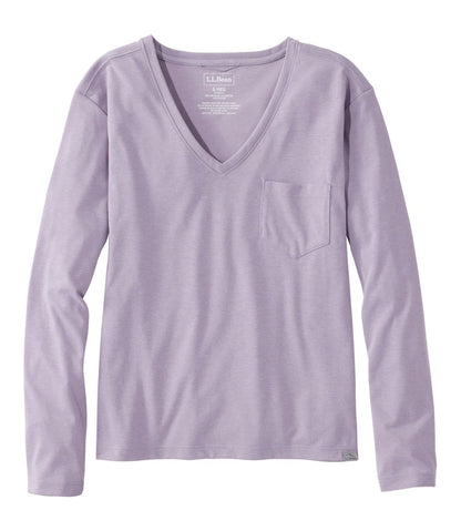 Women's Vista Camp V-Neck Pocket Tee, Long-Sleeve - L.L.Bean Great Value