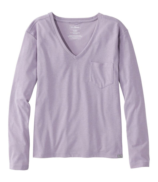 Women's Vista Camp V-Neck Pocket Tee, Long-Sleeve - L.L.Bean Great Value