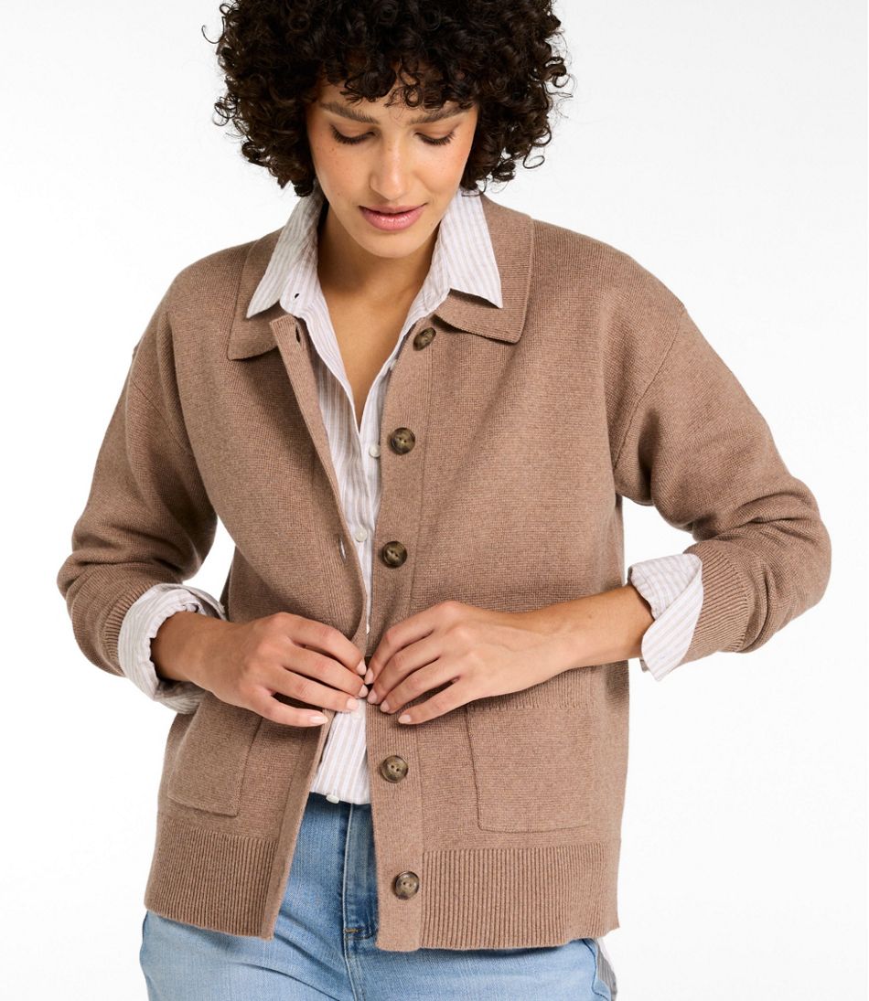 Women's Wicked Soft Cotton/Cashmere Cardigan - L.L.Bean Quality