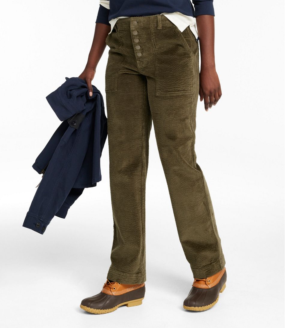 Women's Signature Utility Corduroy Pants, Mid-Rise Straight-Leg - L.L.Bean New
