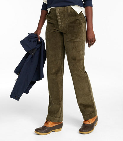 Women's Signature Utility Corduroy Pants, Mid-Rise Straight-Leg - L.L.Bean New