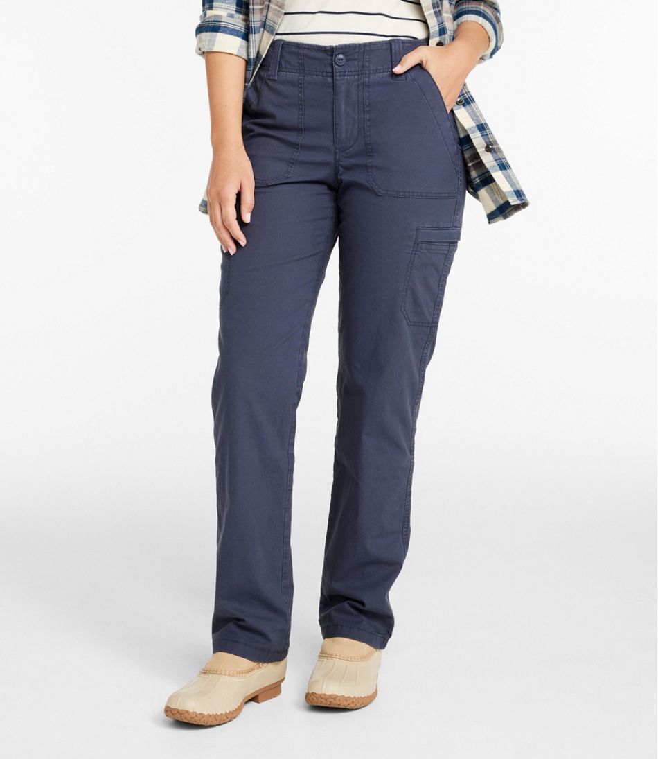 Women's 207 Vintage Cotton Canvas Pants, Mid-Rise Straight-Leg Cargo Lined - L.L.Bean Featured