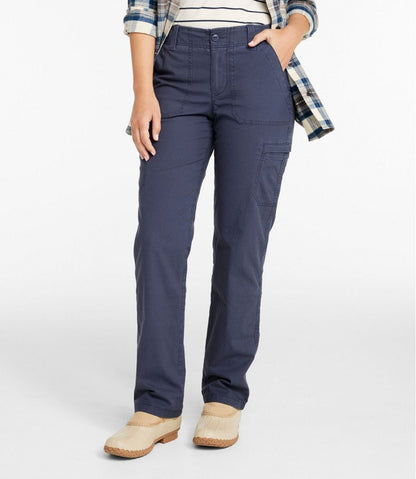 Women's 207 Vintage Cotton Canvas Pants, Mid-Rise Straight-Leg Cargo Lined - L.L.Bean Featured
