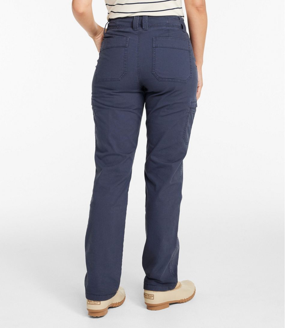 Women's 207 Vintage Cotton Canvas Pants, Mid-Rise Straight-Leg Cargo Lined - L.L.Bean Featured