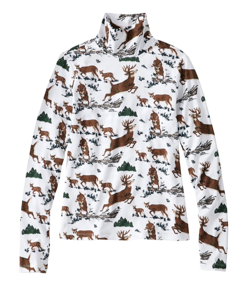 Women's Signature Lightweight Cotton Turtleneck, Novelty - L.L.Bean Essential