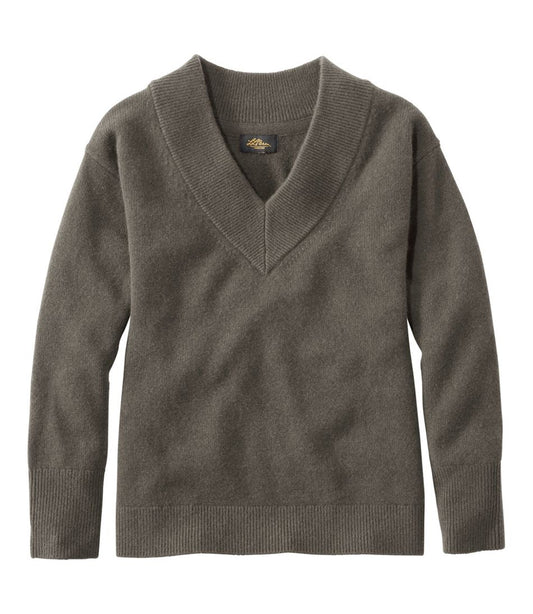 Women's Signature Premium Essential Cashmere Sweater, Relaxed V-Neck - L.L.Bean Value