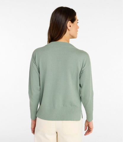 Women's Cotton/Cashmere Sweater, V-Neck - L.L.Bean Signature
