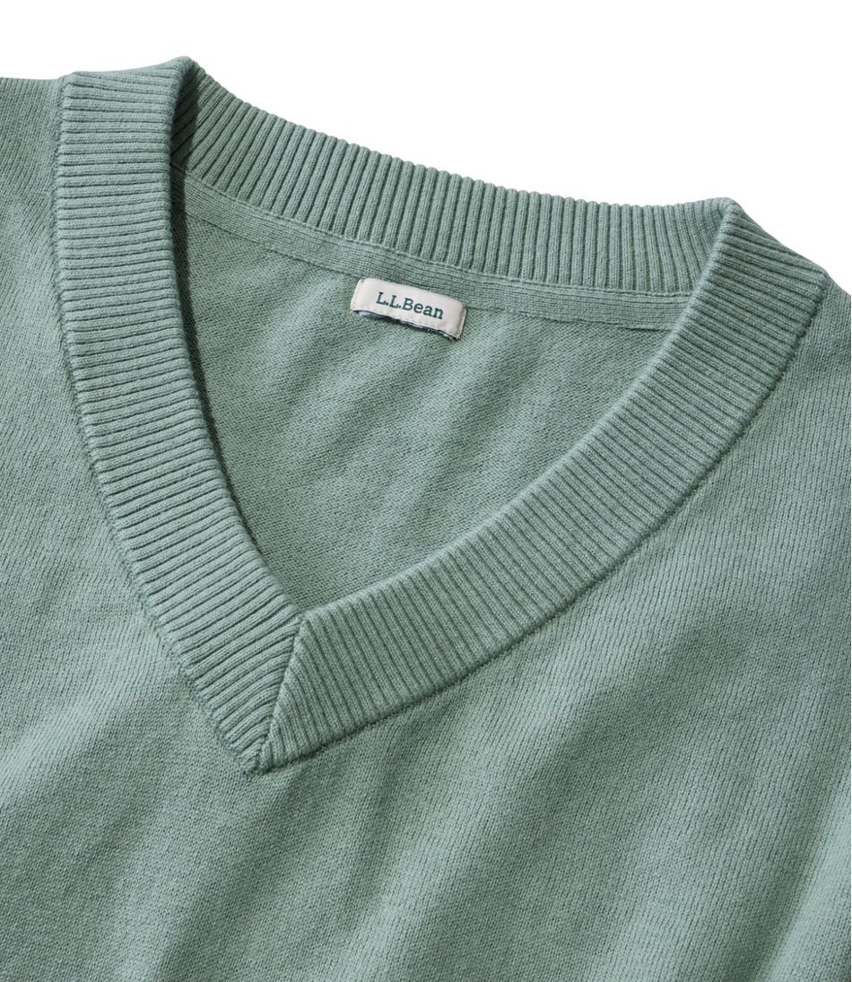 Women's Cotton/Cashmere Sweater, V-Neck - L.L.Bean Signature