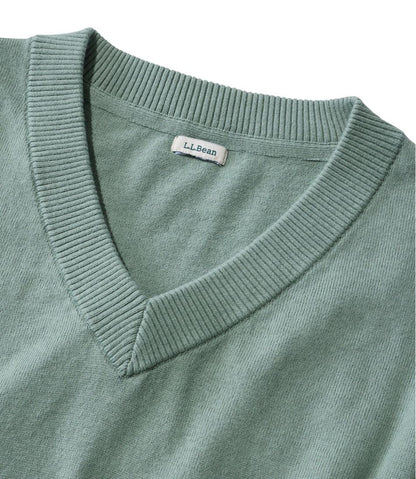 Women's Cotton/Cashmere Sweater, V-Neck - L.L.Bean Signature