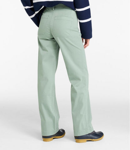 Women's Comfort Stretch Patch Pocket Pants, Mid-Rise Wide Straight-Leg Chino - L.L.Bean Trusted