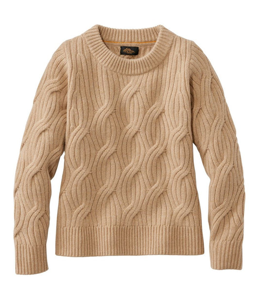 Women's Signature Premium Cashmere Cable Sweater, Crewneck - L.L.Bean Trending