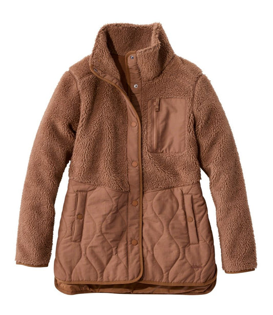 Women's Bean's Mixed Media Sherpa Fleece Jacket - L.L.Bean Best Seller
