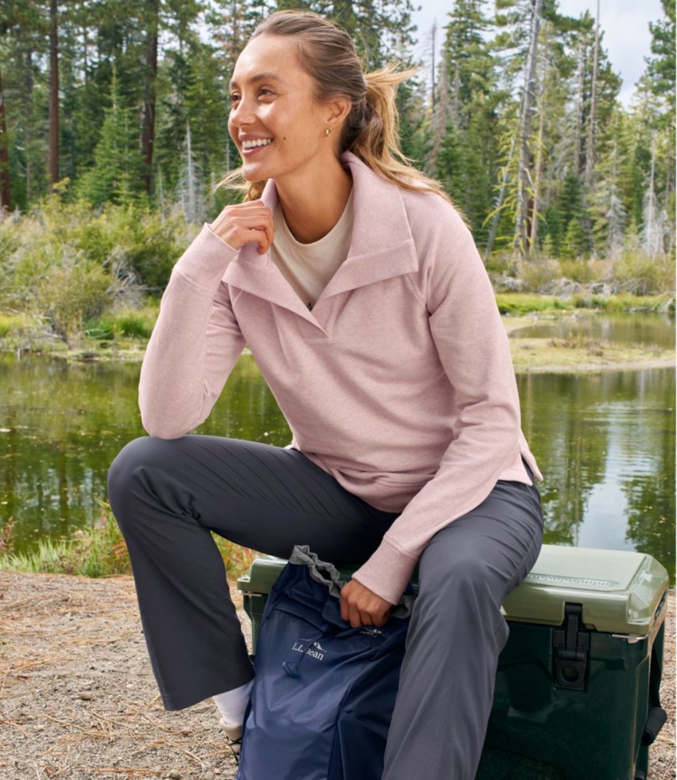 Women's Bean's Cozy Splitneck Pullover Sweatshirt - L.L.Bean Trusted