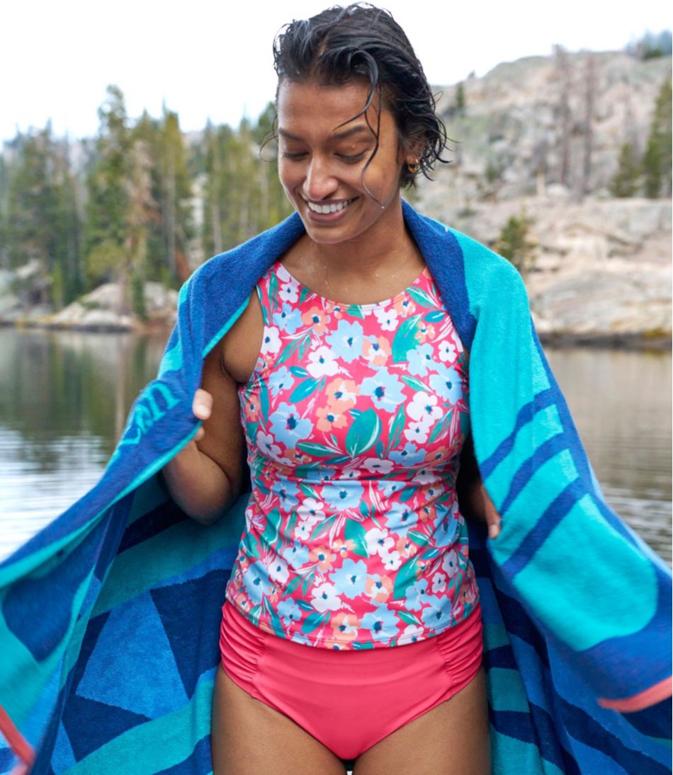 Women's BeanSport Highneck Tankini Top, Print - L.L.Bean Signature