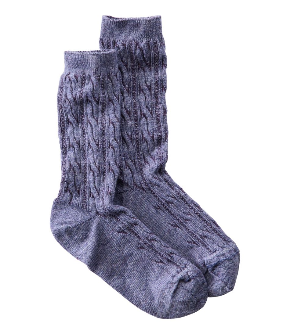 Women's Smartwool Everyday Cable Crew Socks - L.L.Bean Latest