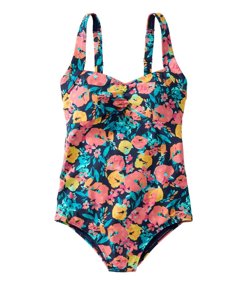 Women's Shaping Swimwear, Sweetheart Tanksuit Print - L.L.Bean Trusted