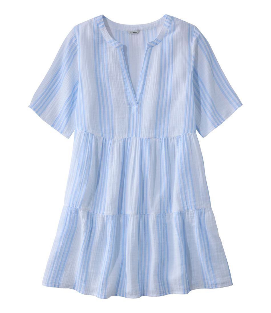 Women's Cloud Gauze Cover-Up, Tiered Dress Print - L.L.Bean Trending