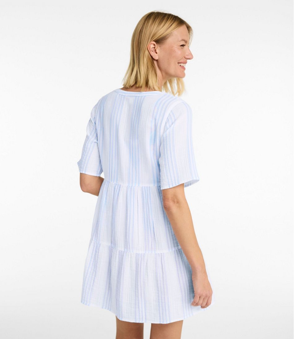Women's Cloud Gauze Cover-Up, Tiered Dress Print - L.L.Bean Trending