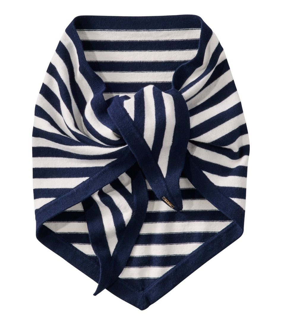 Women's Cotton/Cashmere Knit Triangle Scarf, Striped - L.L.Bean Latest