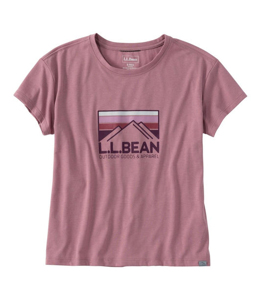 Women's Mountainside Crewneck Tee, Short-Sleeve Graphic - L.L.Bean Exclusive