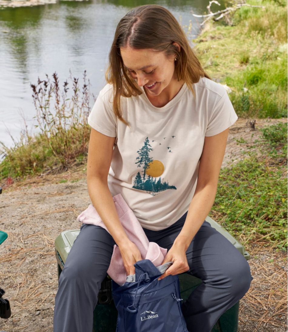 Women's Mountainside Crewneck Tee, Short-Sleeve Graphic - L.L.Bean Exclusive