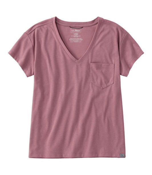 Women's Mountainside V-Neck Pocket Tee, Short Sleeve - L.L.Bean Everyday