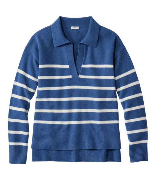 Women's Classic Cashmere Sweater, Relaxed Polo - L.L.Bean Great Value