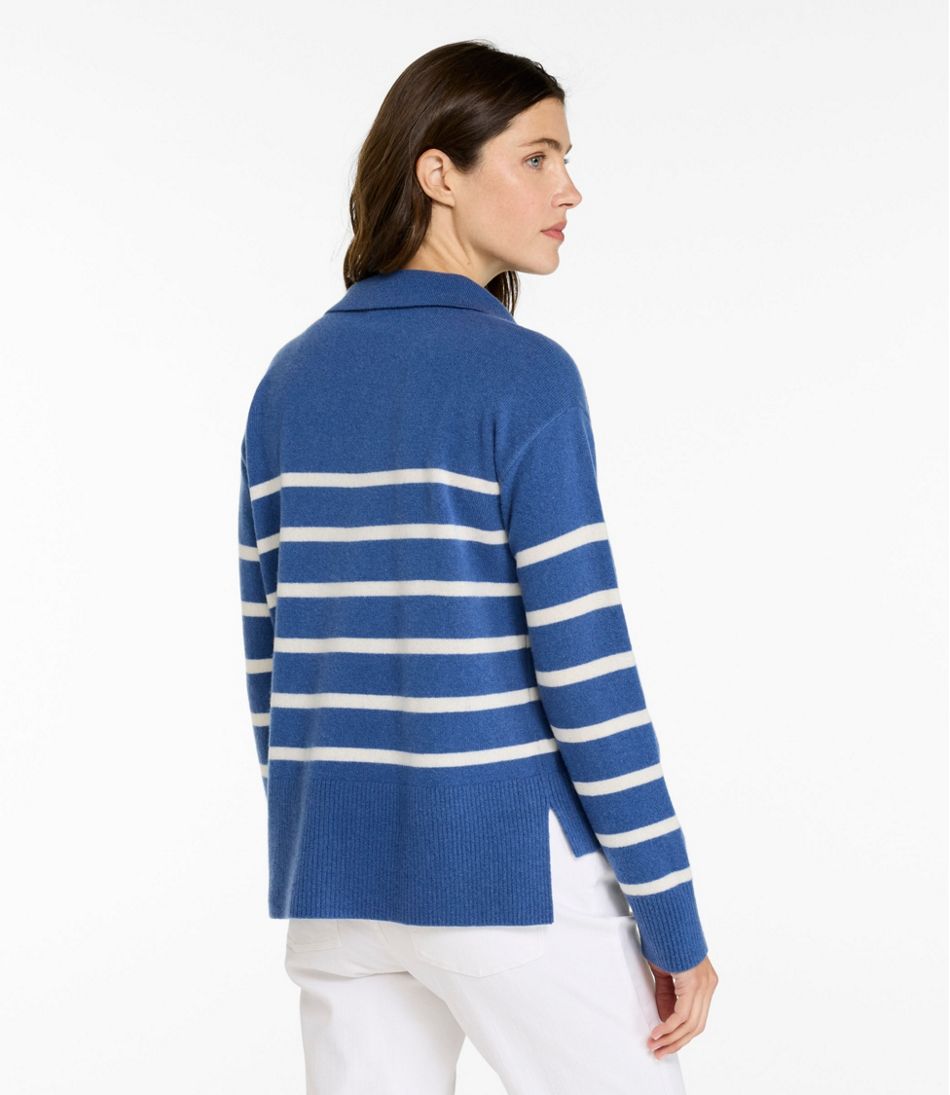 Women's Classic Cashmere Sweater, Relaxed Polo - L.L.Bean Great Value