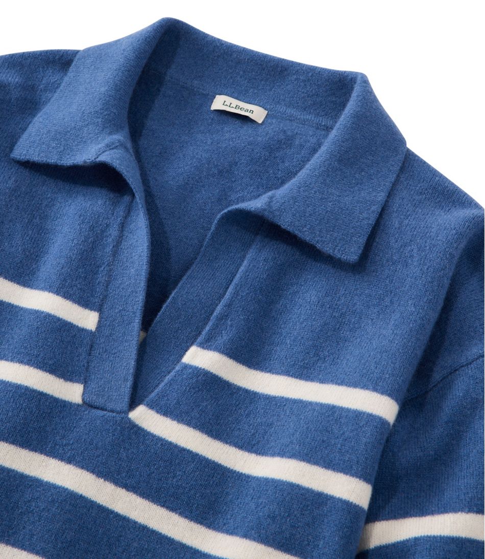 Women's Classic Cashmere Sweater, Relaxed Polo - L.L.Bean Great Value