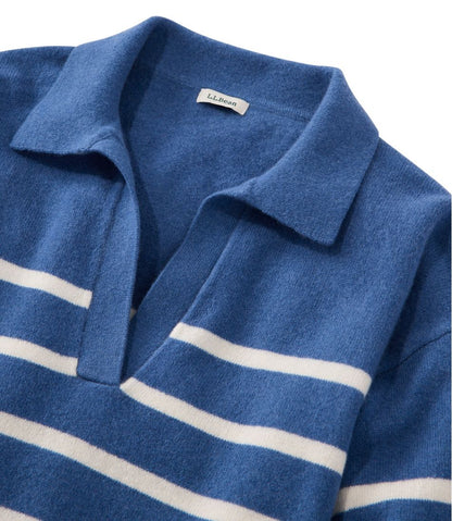 Women's Classic Cashmere Sweater, Relaxed Polo - L.L.Bean Great Value