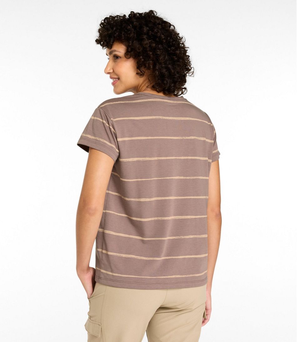 Women's Mountainside Crewneck Tee, Short-Sleeve Stripe - L.L.Bean Latest