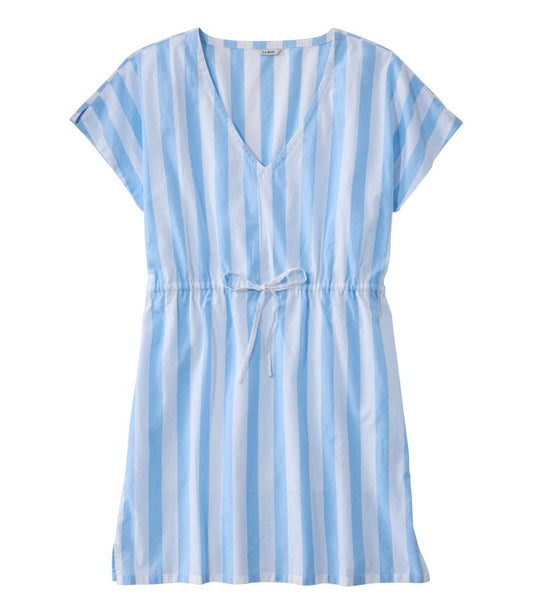 Women's L.L.Bean Coastal Cotton Cover-Up Caftan, Print - L.L.Bean Trusted