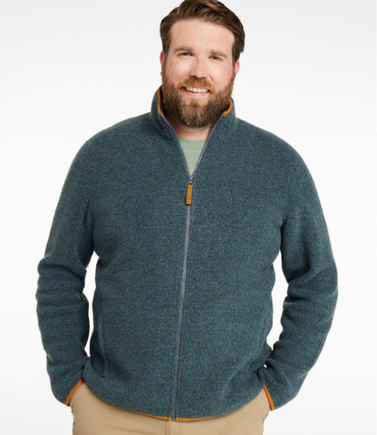 Men's All Season Wool Fleece Full-Zip Sweater - L.L.Bean Premium