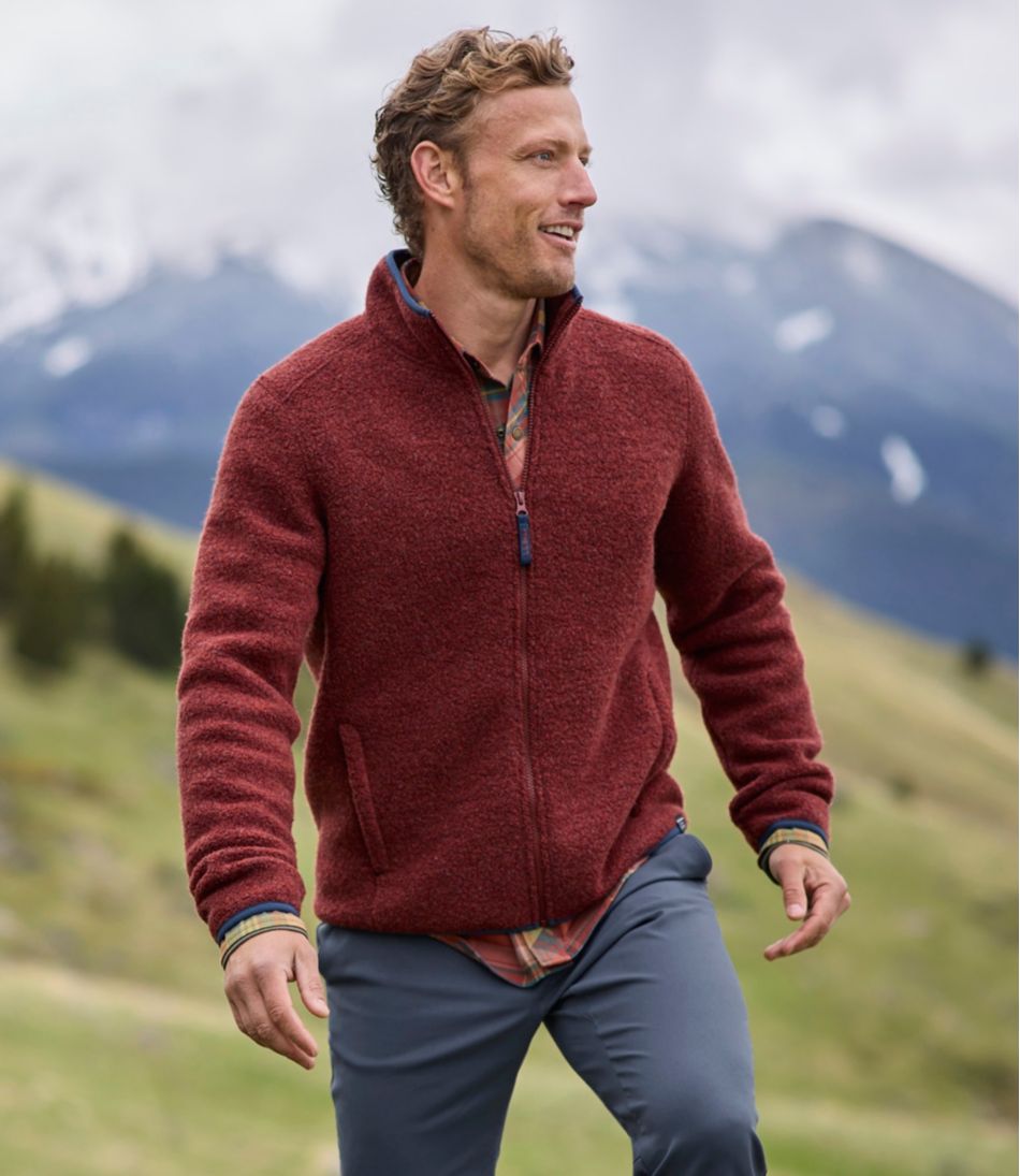 Men's All Season Wool Fleece Full-Zip Sweater - L.L.Bean Premium